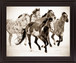 Speckled Gallop - 28" x 34" Framed Wall Art - Dark Brown