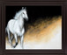 Wild Ember Stallion - 28" x 34" Framed Wall Art - Black