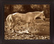Sepia River Stroll - 28" x 34" Framed Wall Art - Dark Brown