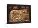 Sepia River Stroll - 28" x 34" Framed Wall Art - Dark Brown