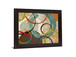 Whirlwind Echoes - 28" x 34" Framed Wall Art - Dark Brown