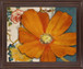 Golden Petal Burst - 28" x 34" Framed Wall Art - Orange
