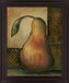 Sunlit Orchard Pear - 28" x 34" Framed Wall Art - Dark Brown