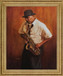 Jazz Nocturne - 28" x 34" Framed Wall Art - Orange