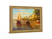 Sunlit Marina Promenade - 28" x 34" Framed Wall Art