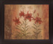 Amber Lily Trio - 28" x 34" Framed Wall Art - Light Brown