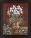 Crimson Iris Bouquet - 28" x 34" Framed Wall Art - Dark Red
