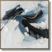 Midnight Drift - 33" x 33" Framed Wall Art - Black / Blue