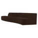 Naomi - 2 Piece Wave Modular Sectional - Dark Brown