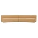 Naomi - 2 Piece Concave Modular Sectional - Golden Yellow