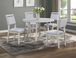 Blanche Dining Room Set in White 2261 by Crown Mark