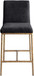 Reeves - Chenille Fabric Upholstered Counter Stool (Set of 2) - Gold Base