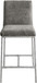 Reeves - Chenille Fabric Upholstered Counter Stool (Set of 2) - Silver Base