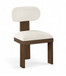Timbra - Linen Textured Fabric Upholstered Dining Chair (Set of 2) - Walnut Base