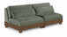 Turin - Fabric Upholstered Modular Armless Loveseat