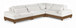 Turin - Chenille Fabric Upholstered Modular Sectional - Cream