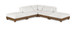 Turin - Chenille Fabric Upholstered Modular Sectional - Cream