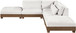 Turin - Chenille Fabric Upholstered Modular Sectional - Cream