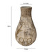 Earthenware - Floral Pattern Vase - Gray