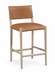 Andie - Vegan Leather Upholstered Counter Stool - Natural Base