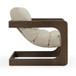 Palma - Textured Weave Accent Chair With Brown Base