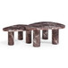 Libby - 2-Piece Faux Marble Nesting Coffee Table Set - Red Levanto