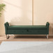 Wide Storage Soft Ottoman Bench With Armrests