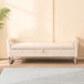 Wide Storage Soft Ottoman Bench With Armrests
