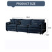 Modern Oversized Deep Seat Sectional Sofa With Pillows