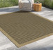 Earth - 5'3" X 7'3" Indoor, Outdoor Area Rug, Polypropylene - Jute / Black