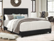 Erin Faux Leather Bed In Black 5271PU by Crow Mark