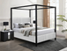 Cora Canopy Bed In Light Gray 5262LG by Crown Mark