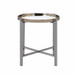 Edith - Round End Table - Dark Nickel