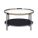 Edith - Round Coffee Table - Dark Nickel