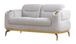 Zoe Fabric Loveseat in Gray