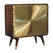 Avora - Brass Embossed 2 Door Cabinet - Brown / Golden