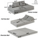 Multifunctional Convertible Sofa Bed With 2 Tumbler Backrests And 2 Pillows, Deep Seat Couch