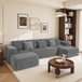 Modular U-Shaped Sectional Sofa With Reversible Design