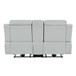Elonzo - Power Motion Loveseat With Console, LED, Power Headrest & Speaker - Light Gray