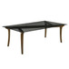 Danzel - Dining Table With Glass Top - Vintage Oak
