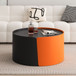 Modern Round Nesting Coffee Table With Extendable Sliding Top