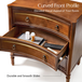 Ken 3-Drawer 26 in. W Curved Silhouette Nightstand with Built-in Charging Station