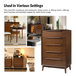 Raimunda 5-Drawer Chest Dresser with Solid Wood Frame