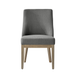 Helen Farmhouse Polyester Dining Chair with Tapered Solid Wood Legs (Set of 2)