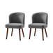 Bblythe Mid-Century Polyester Upholstered Dining Chair Set of 2