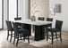 Counter Height Dining Room Set Izmir Real Marble Top Collection