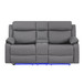 Blanche - Console Reclining Loveseat With LED Lights