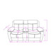 Blanche - Console Reclining Loveseat With LED Lights