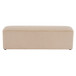 Long Plush Ottoman, Simple Footstool And Seat For Home Use - Almond