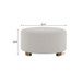 Round Ottoman, Minimalist Footstool - White